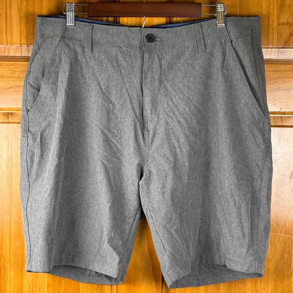 Denali Mens Gray Hybrid Performance Shorts Size 36 Stretch Quick Dry Hiking